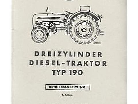 Betriebsanleitung Steyr Typ 190 im Oldtimer Traktor Ersatzteile Shop online kaufen