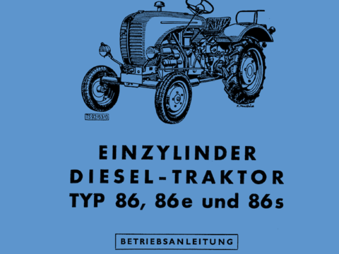 Betriebsanleitung Steyr Typ 86, 86e und 86s im Oldtimer Traktor Ersatzteile Shop online kaufen
