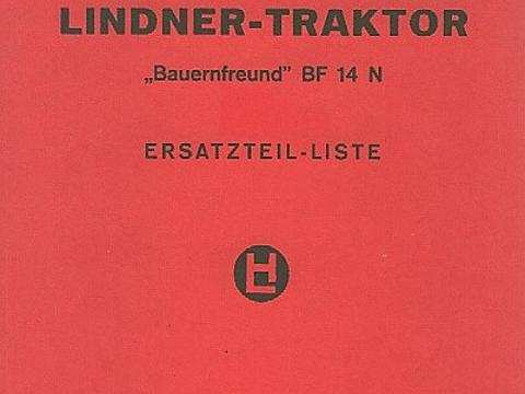 Ersatzteilbuch Lindner BF 14 N im Oldtimer Traktor Ersatzteile Shop online kaufen